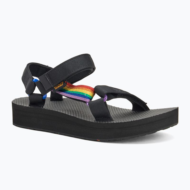 Női Teva Midform Universal Pride fekete szivárványos szandálok