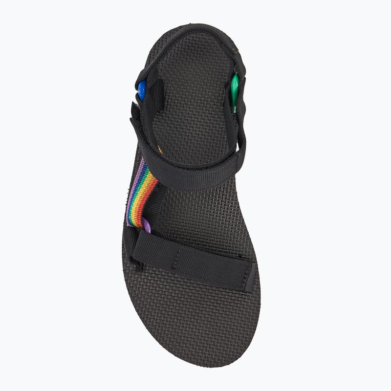Női Teva Midform Universal Pride fekete szivárványos szandálok 5