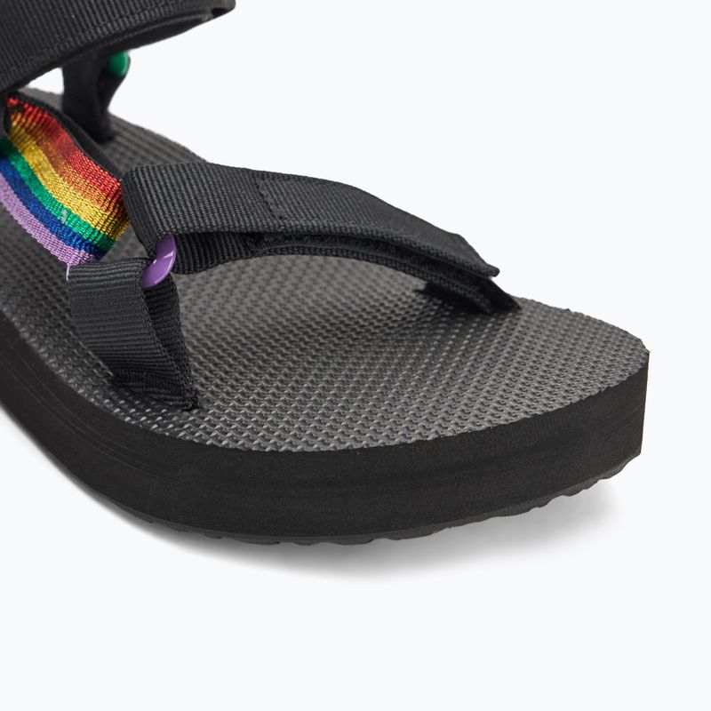 Női Teva Midform Universal Pride fekete szivárványos szandálok 7