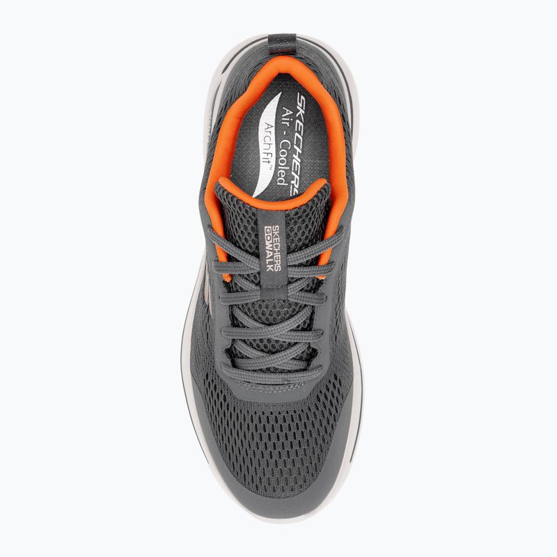 Férfi SKECHERS Go Walk Arch Fit Idyllic faszén/fehér/narancs cipő 6