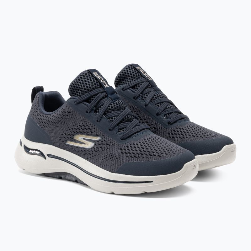 Férfi SKECHERS Go Walk Arch Fit Idyllic navy/fehér/arany cipő 4