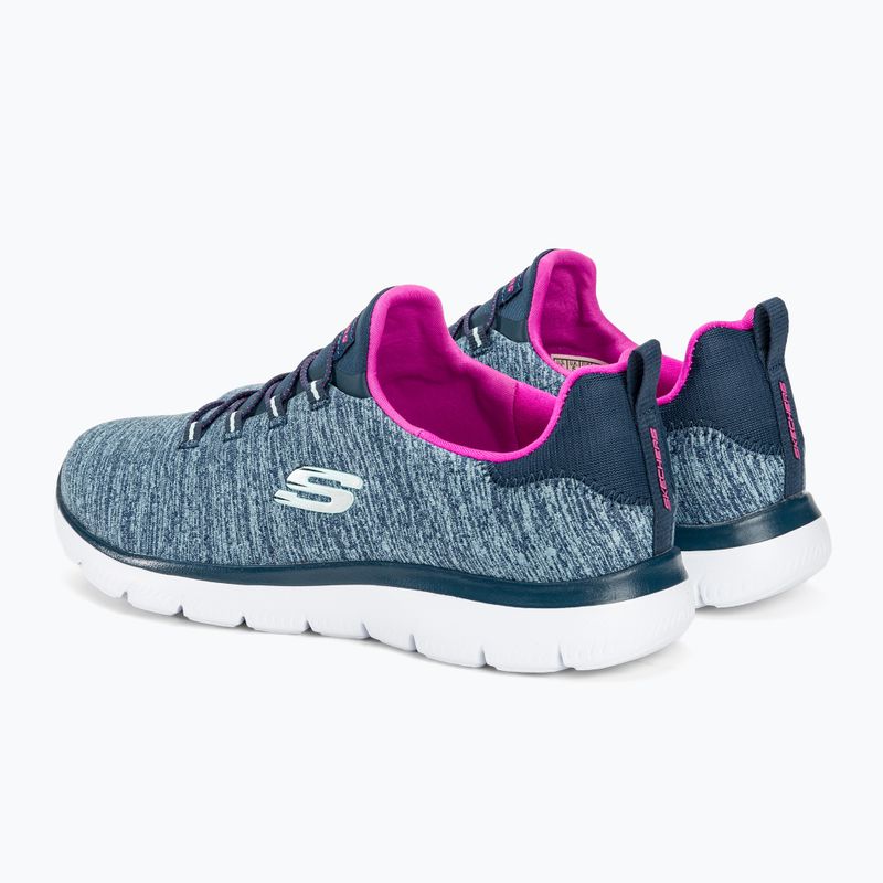 női cipő SKECHERS Summits Quick Getaway navy/hot pink 3