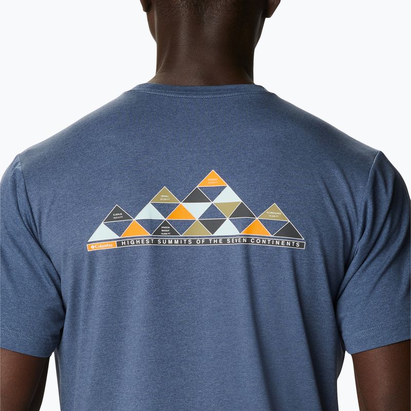 Férfi Columbia Tech Trail Graphic Tee 478 kék 1930802 3