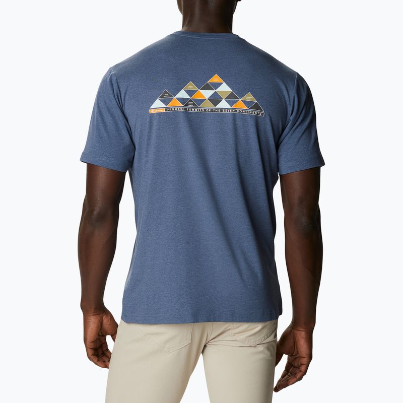 Férfi Columbia Tech Trail Graphic Tee 478 kék 1930802 4