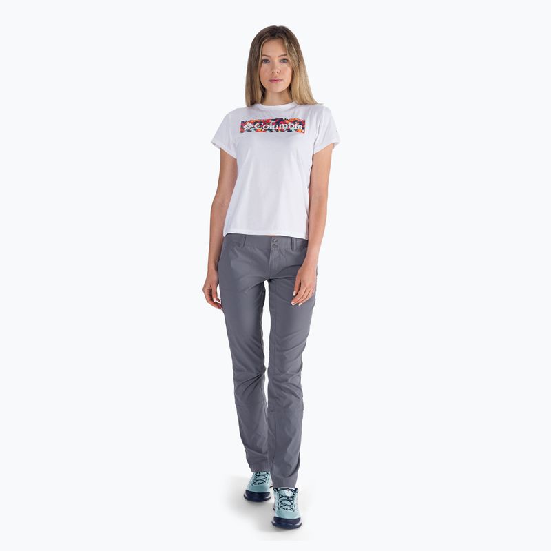 Columbia női trekking póló Sun Trek SS Graphic 108 fehér 1931753 2