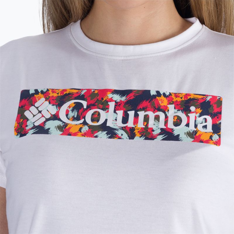 Columbia női trekking póló Sun Trek SS Graphic 108 fehér 1931753 5