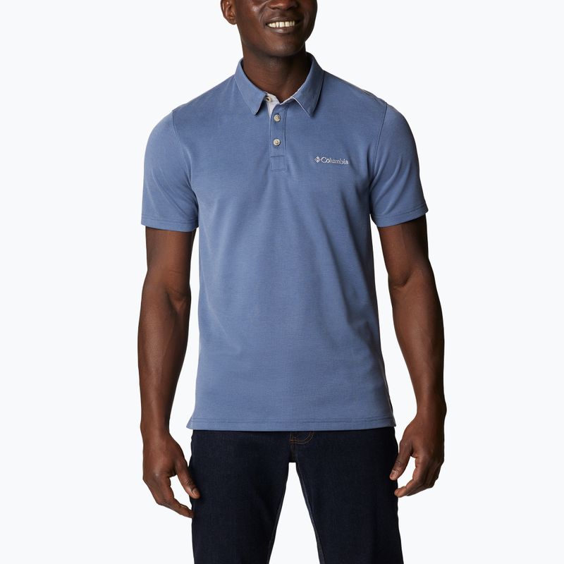 Férfi póló Columbia Nelson Point Polo dark mountain