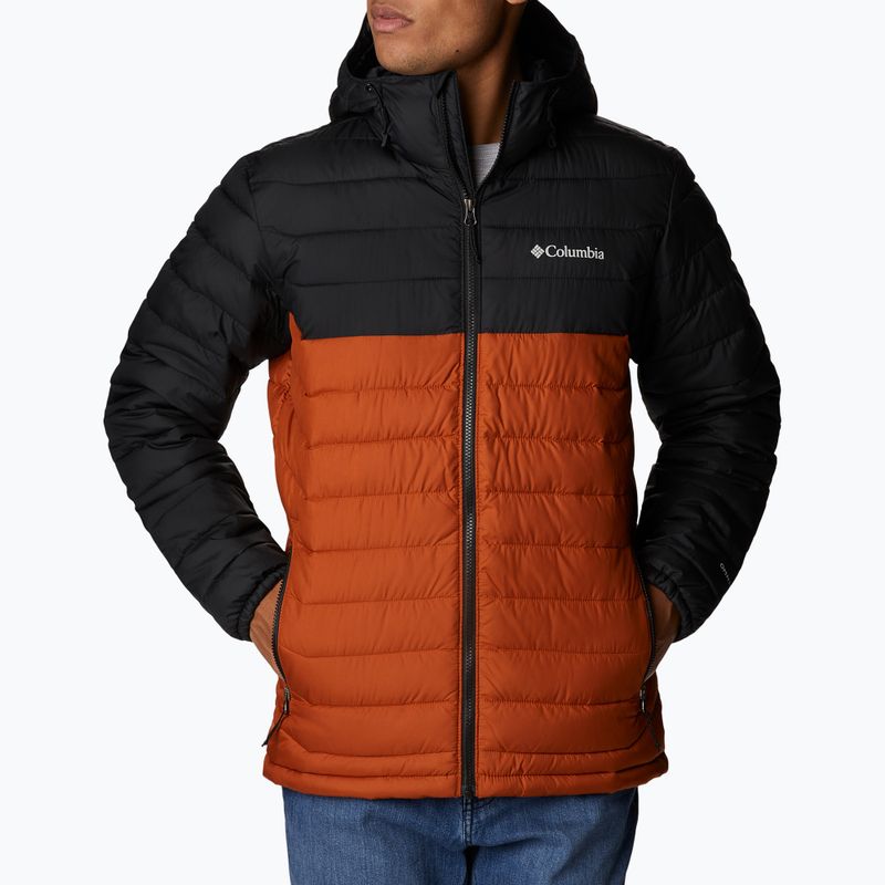 Columbia Powder Lite kapucnis narancssárga/fekete férfi pehelypaplan dzseki 1693931 6