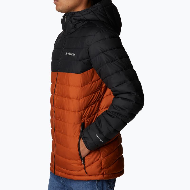 Columbia Powder Lite kapucnis narancssárga/fekete férfi pehelypaplan dzseki 1693931 7