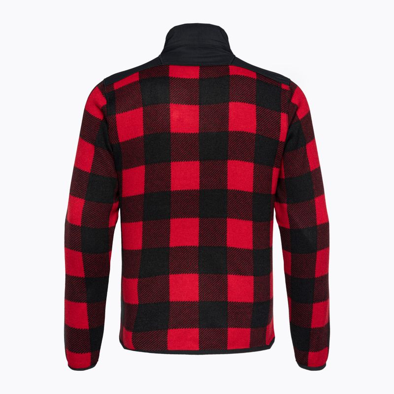 Columbia Sweater Weather II Nyomtatott hegyi piros kockás nyomtatott férfi trekking pulóver 6