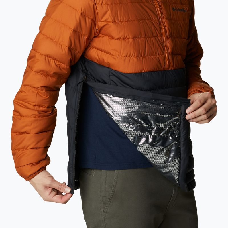 Columbia Powder Lite Anorak férfi pehelypaplan dzseki narancssárga és fekete 10