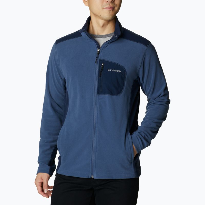 Columbia férfi Klamath Range Full Zip trekking pulóver, sötétkék 2013604 3