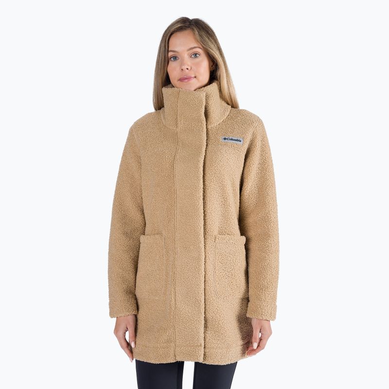 Columbia női Panorama Long barna barna fleece pulóver 1862582