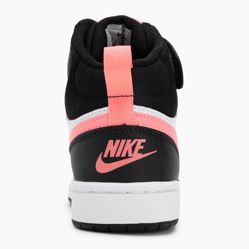 Nike Court Borough Mid 2 fekete/sunset pulse/fehér gyerekcipő 6
