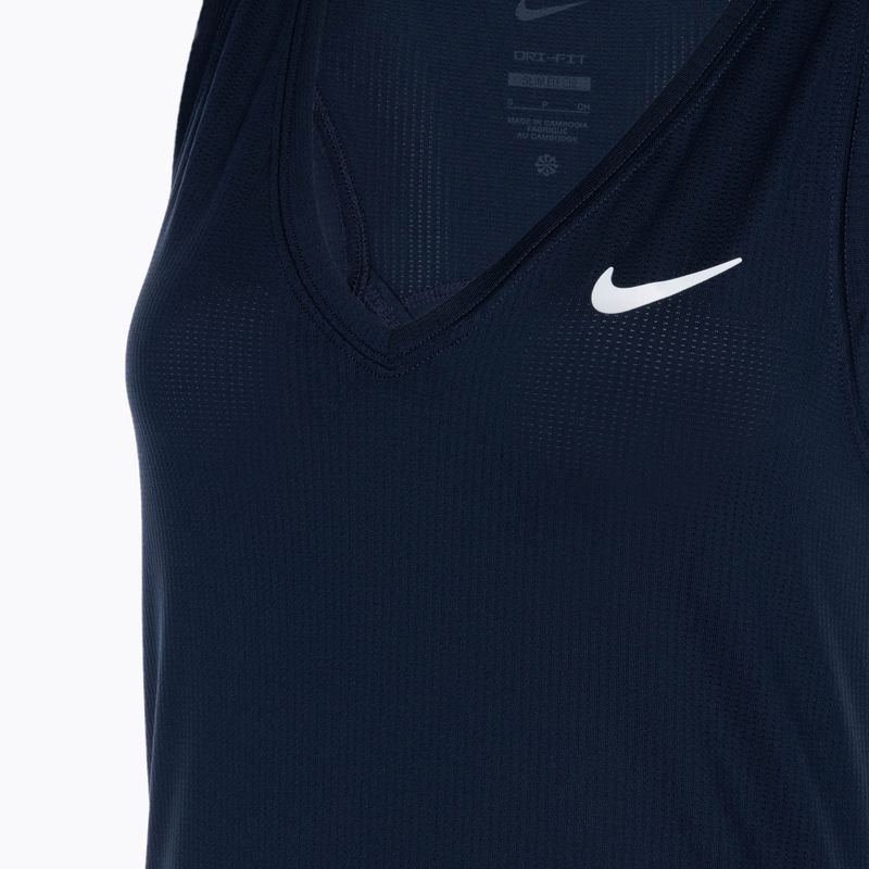 Női tenisz felső Nike Court Dri-Fit Victory Tank obszidián/fehér/fehér 3