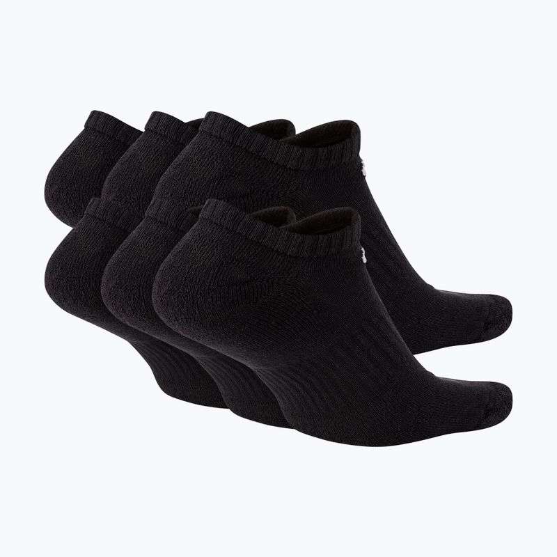 Nike Everyday Cushioned No-Show zokni 6 pár black/white 2