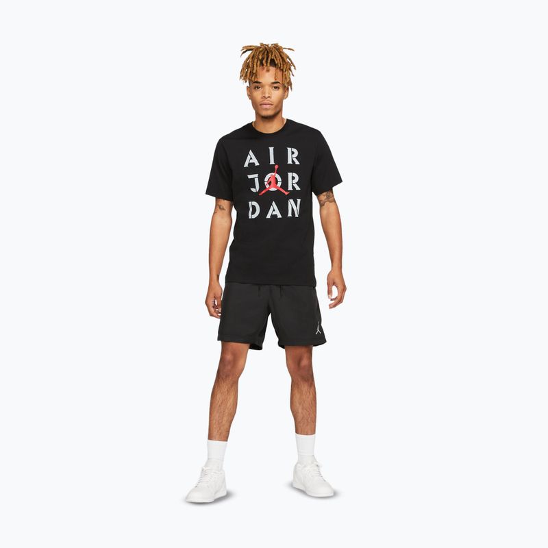 Férfi póló Jordan AJ5 Graphic black/white/gum red 2