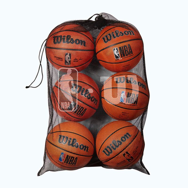 Wilson NBA 6 Ball Mesh Carry black labda háló