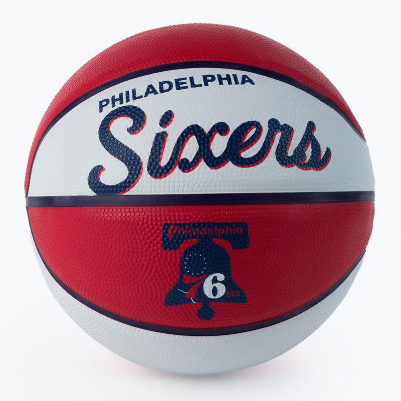 Mini kosárlabda Wilson NBA csapat Retro Mini Philadelphia 76ers piros WTB3200XBPHI