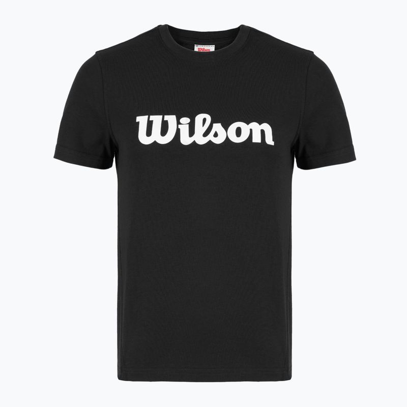 Női tenisz póló Wilson Team Graphic Script W fekete script