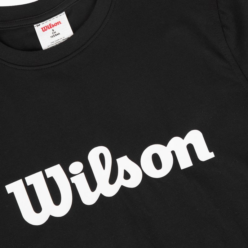 Női tenisz póló Wilson Team Graphic Script W fekete script 3