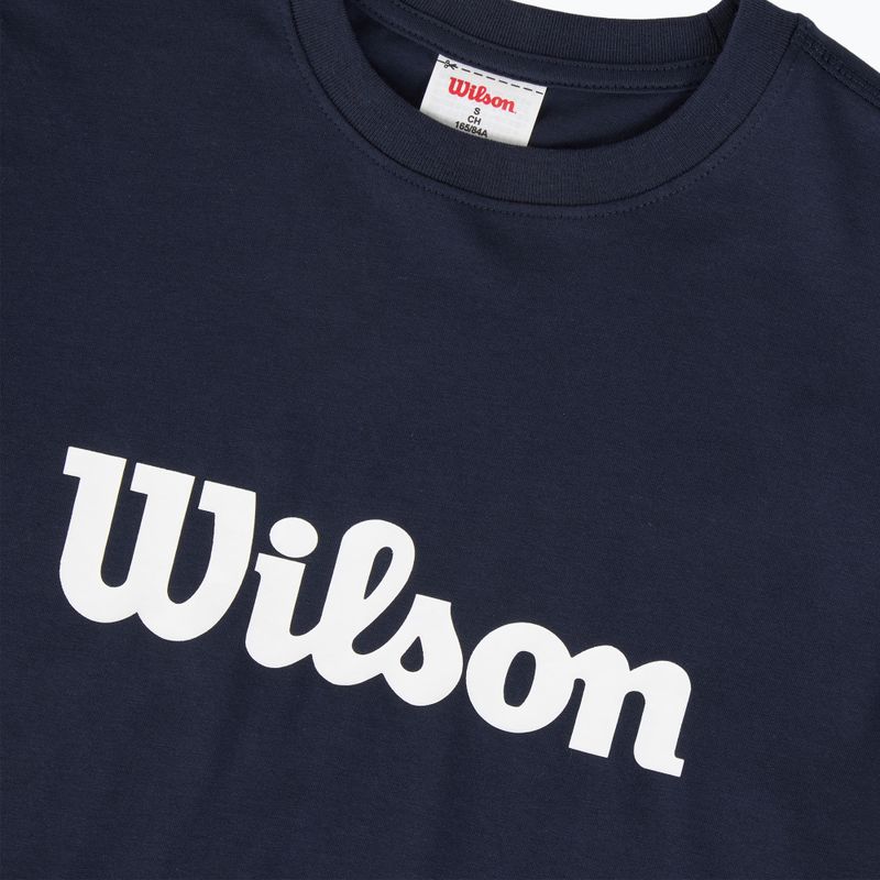 Női tenisz póló Wilson Team Graphic Script W klasszikus tengerészkék script 3