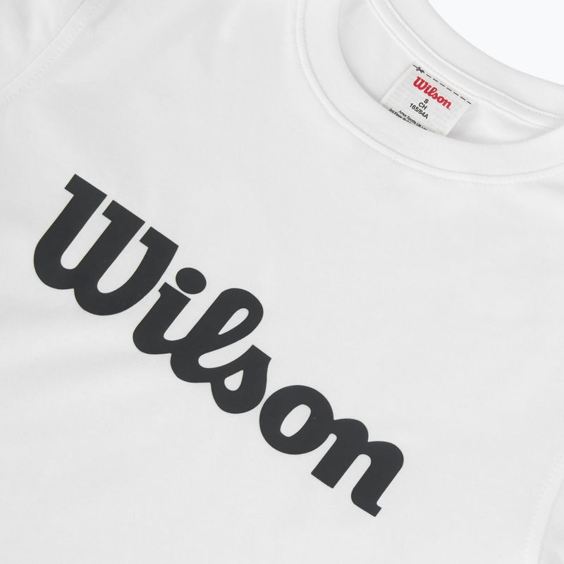 Női tenisz póló Wilson Team Graphic Script W világos fehér script 3