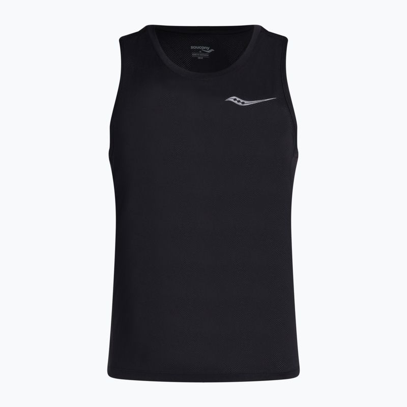 Férfi Saucony Stopwatch Singlet futópóló fekete SAM800277-BK