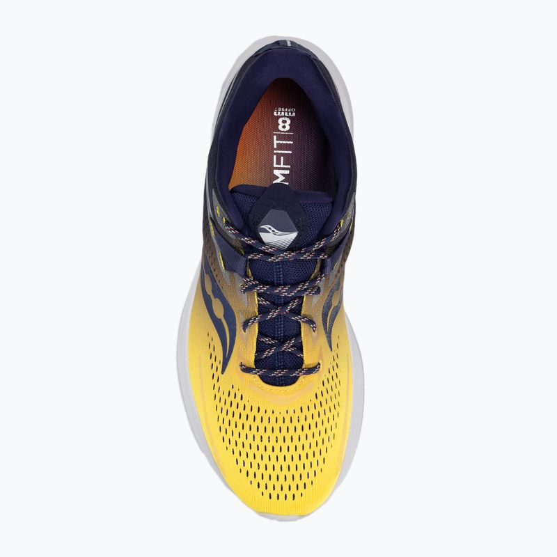 Saucony Ride 15 férfi futócipő tengerészkék és sárga S20729-65 6