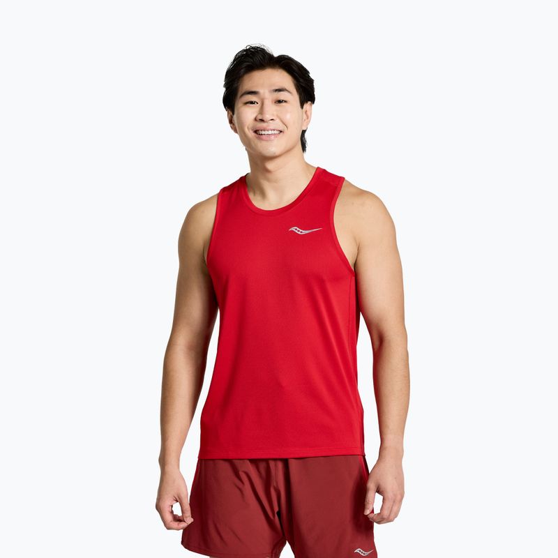 Férfi Saucony Stopwatch Singlet futópóló piros SAM800277-PP