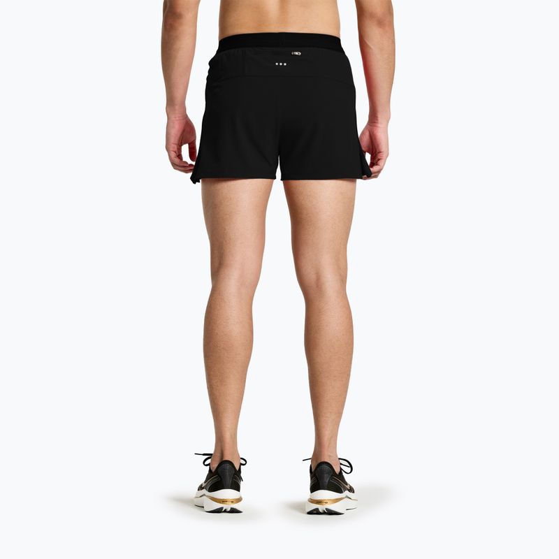 Férfi Saucony Outpace 3" futónadrág fekete 2