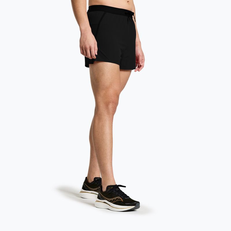 Férfi Saucony Outpace 3" futónadrág fekete 3
