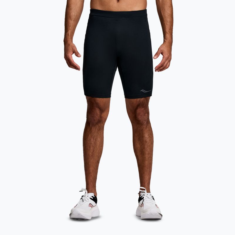 Férfi Saucony Fortify Lined Half fekete futónadrág