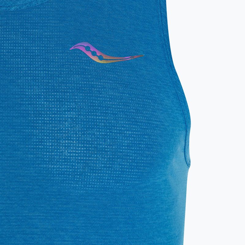 Férfi futótrikó Saucony Stopwatch Singlet cobalt heather 3