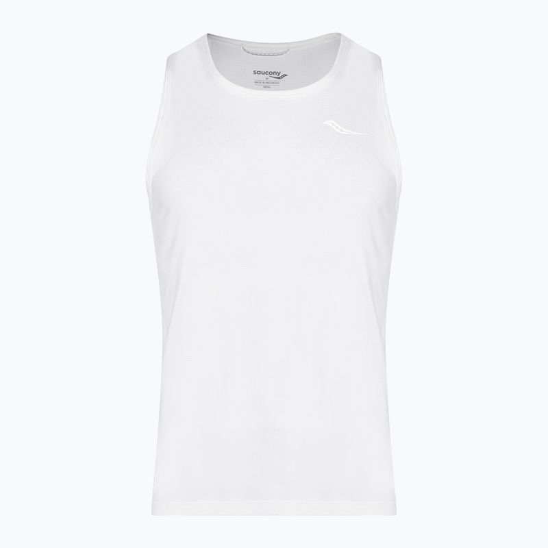 Férfi futótrikó Saucony Stopwatch Singlet white