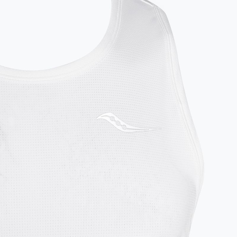 Férfi futótrikó Saucony Stopwatch Singlet white 3