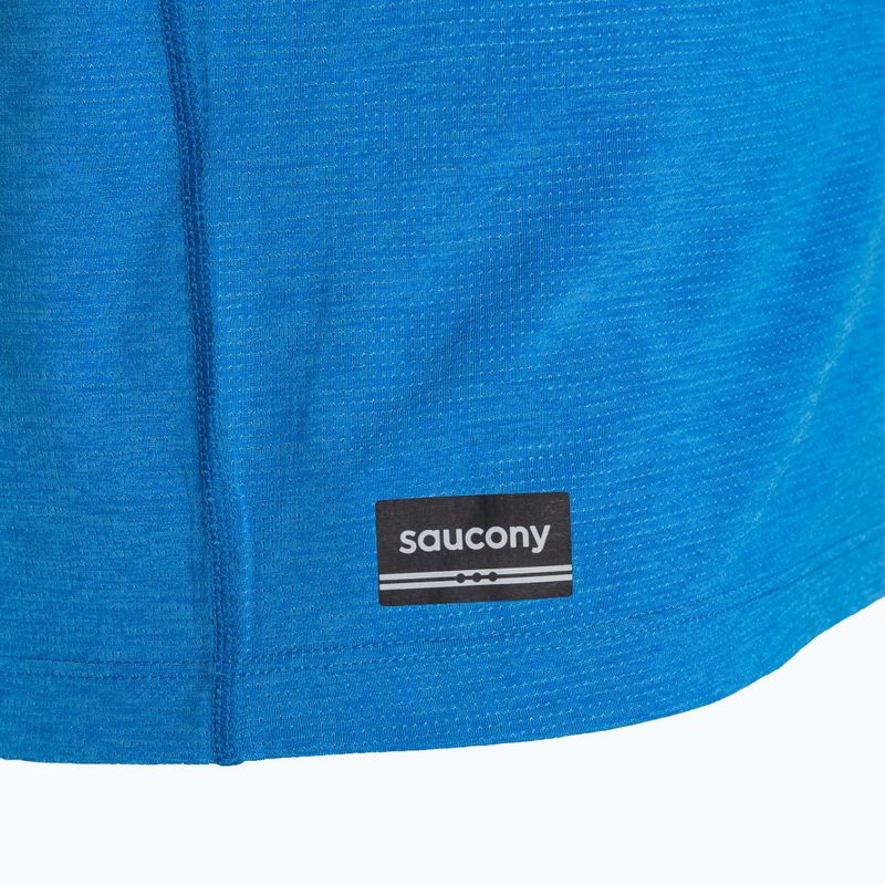 Férfi futópóló Saucony Stopwatch cobalt heather 3