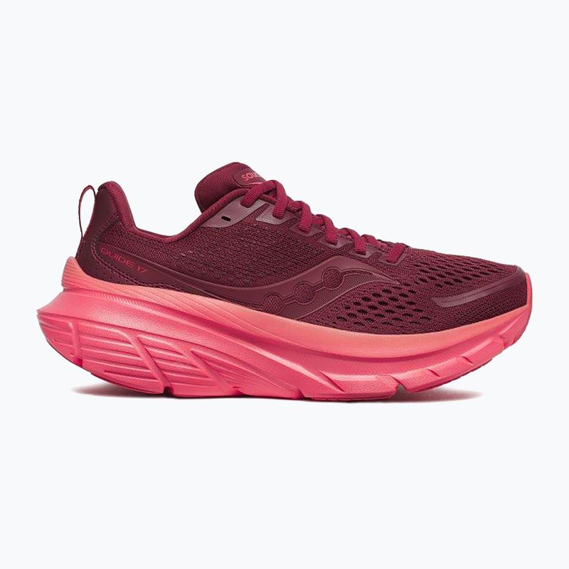 Női futócipő Saucony Guide 17 currant/cayenne 8