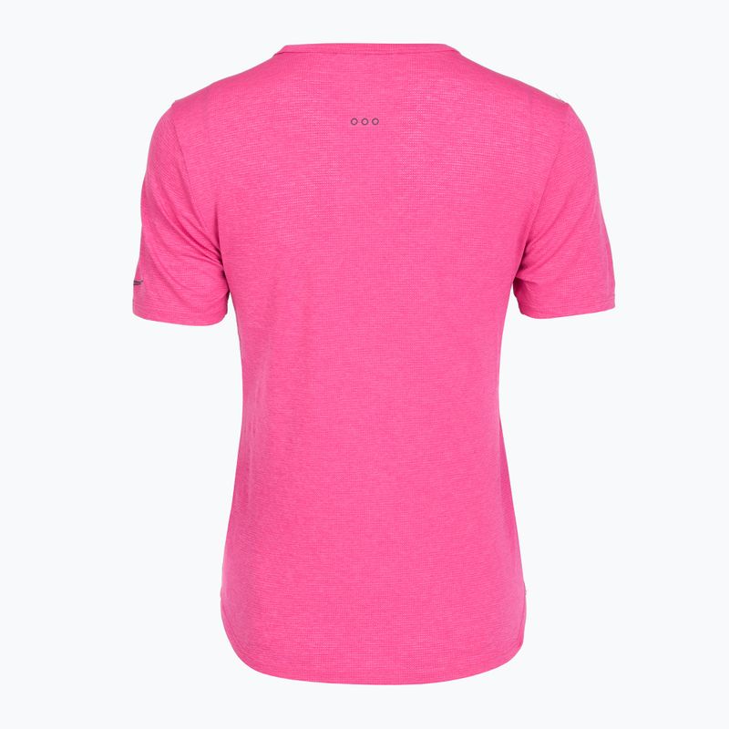 Női futópóló Saucony Stopwatch SS fukszia heather 2