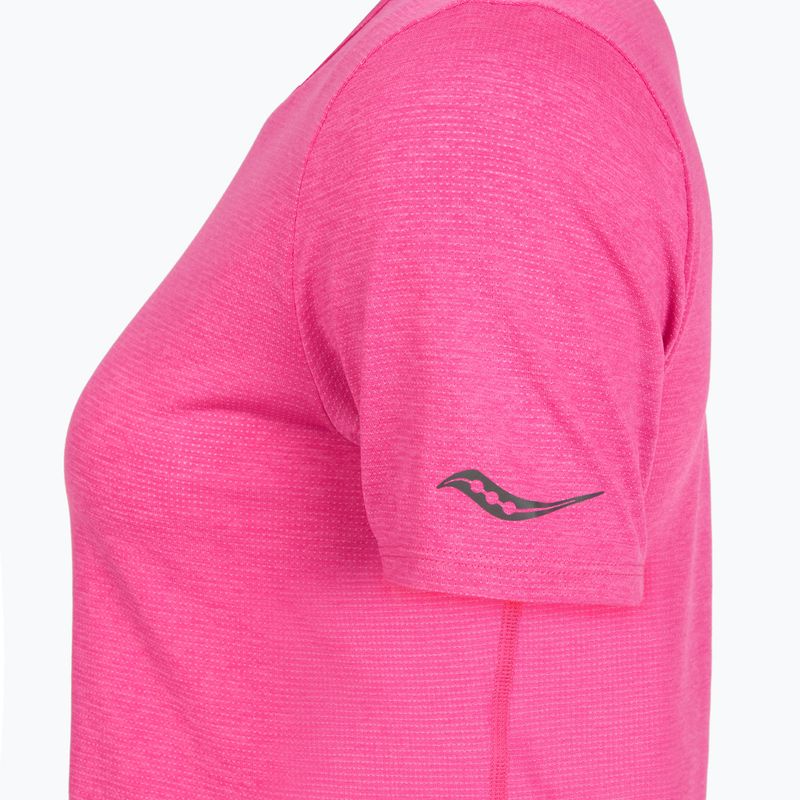 Női futópóló Saucony Stopwatch SS fukszia heather 4
