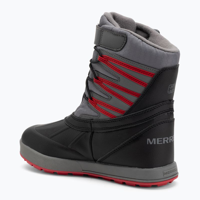 Gyerek hótaposó Merrell Snow Bank 5.0 WP black/red 3