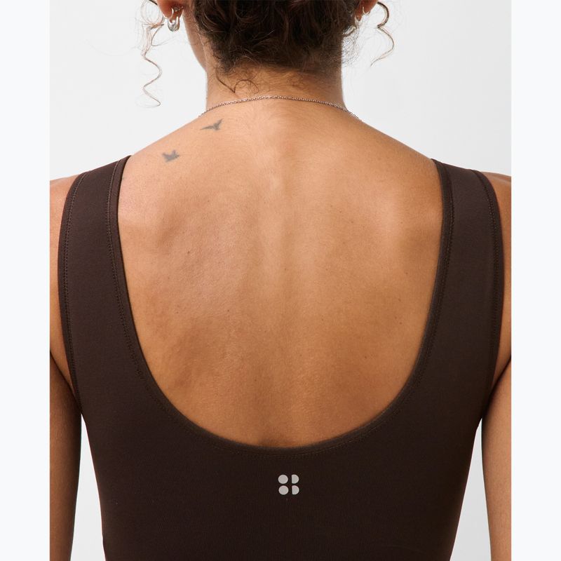 Sportmelltartó Sweaty Betty Stamina Seamless Scoop espresso brown 4