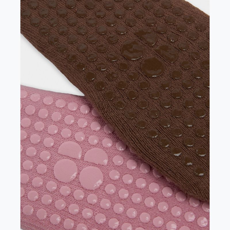 Női zokni Sweaty Betty Ballet Gripper 2 pary decopink chestnutbrown 3