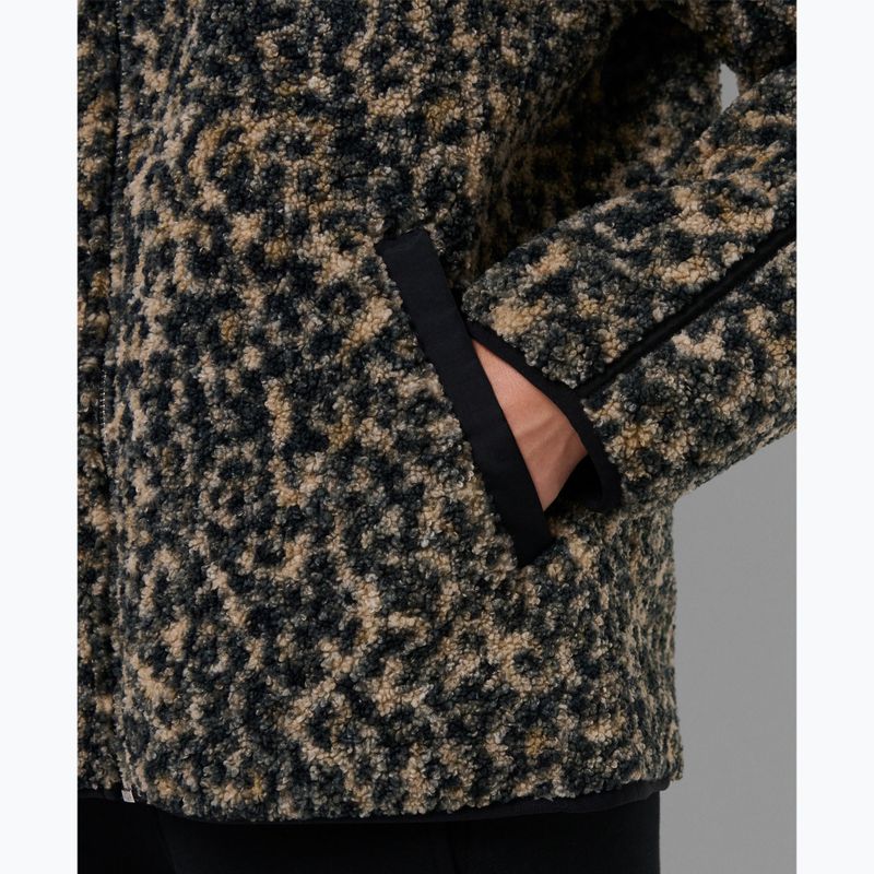 Női pulóver Sweaty Betty Plush Contrast Zip Up Fleece brown ink leopard print 6