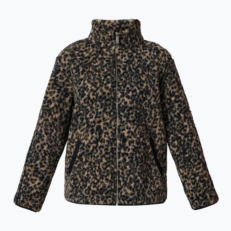 Női pulóver Sweaty Betty Plush Contrast Zip Up Fleece brown ink leopard print 7
