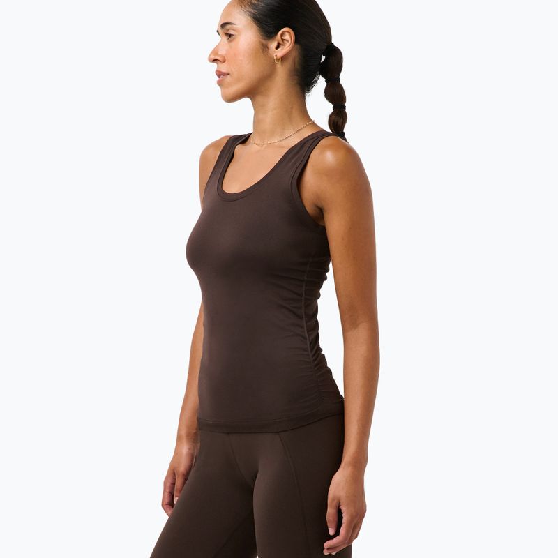 Női jóga póló Sweaty Betty Seamless Ruched Tank espresso brown 3