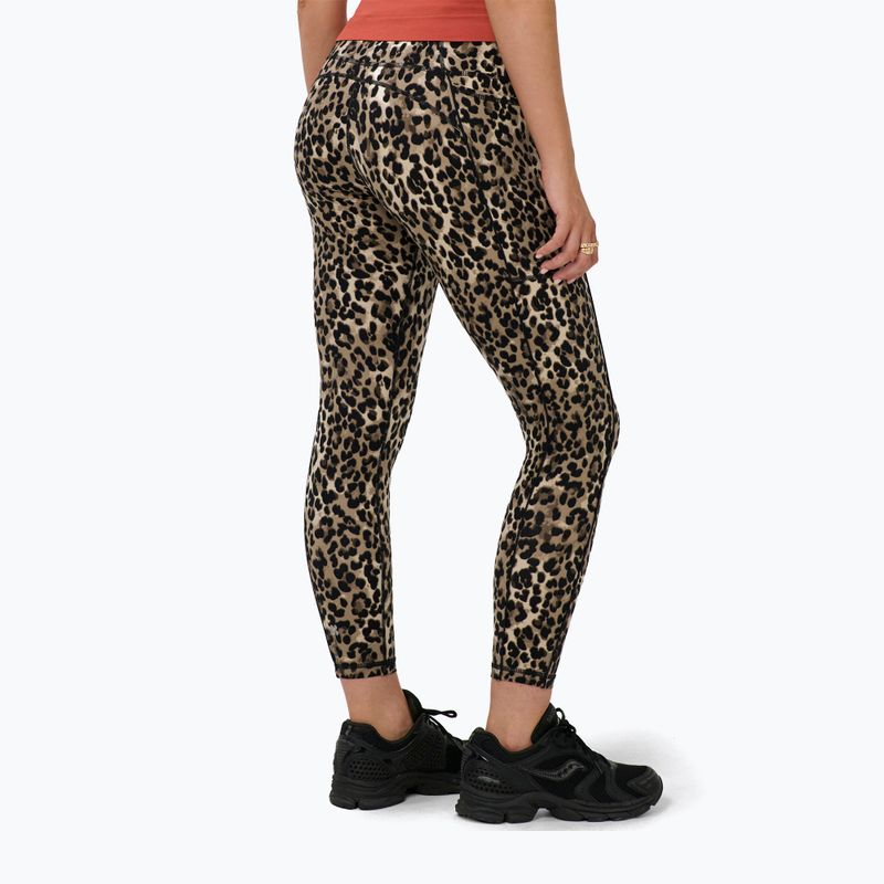 Női edzőleggingsek Sweaty Betty Power Piping Workout 7/8 brown ink leopard print 3