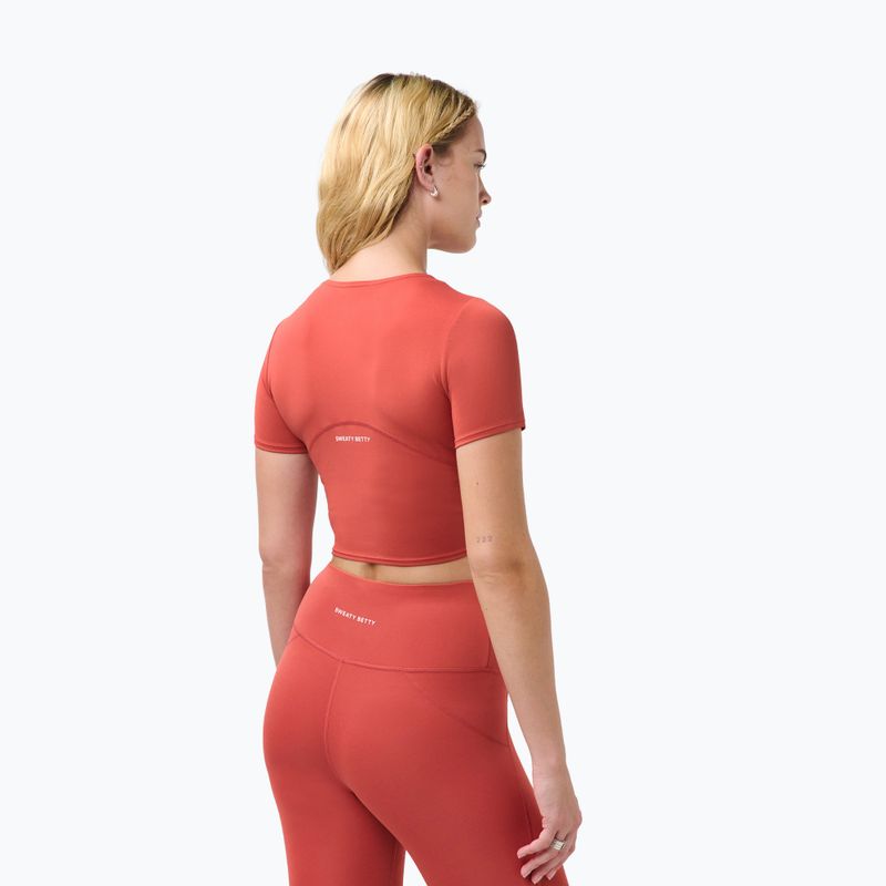 Női jóga póló Sweaty Betty All Day Wrap terrazzo red 3