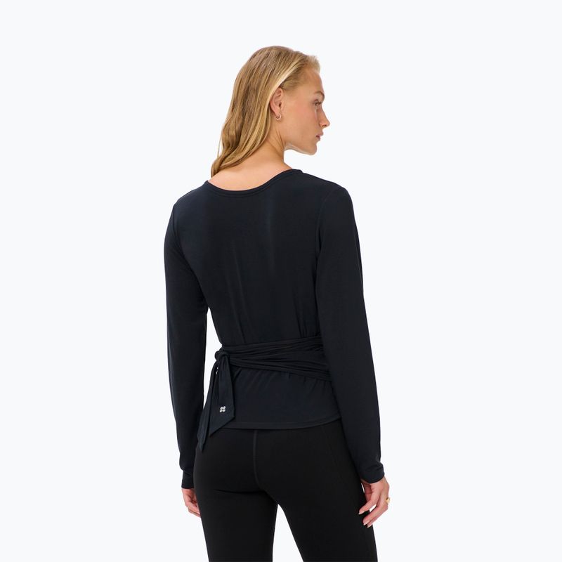 Női hosszú ujjú póló Sweaty Betty Soft Flow Studio Wear Your Way black 3