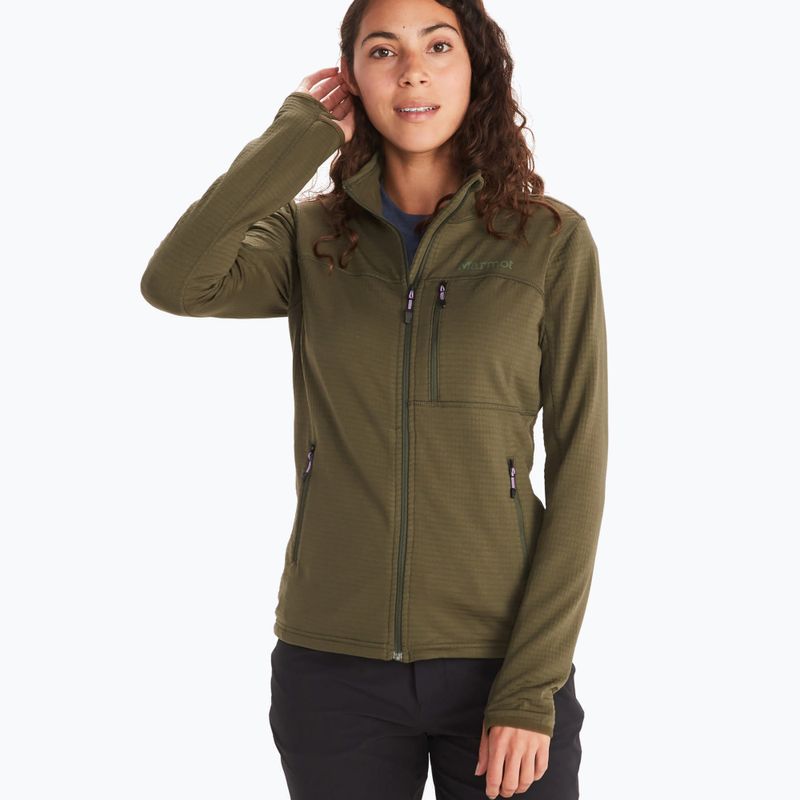 Marmot Preon női fleece pulóver zöld M12399